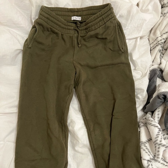 TNA aritzia green sweatpants - Picture 1 of 2